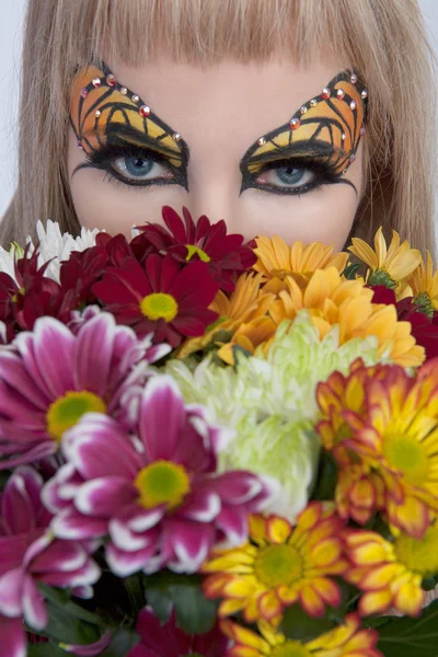 Butterfly makeup — Stockfoto