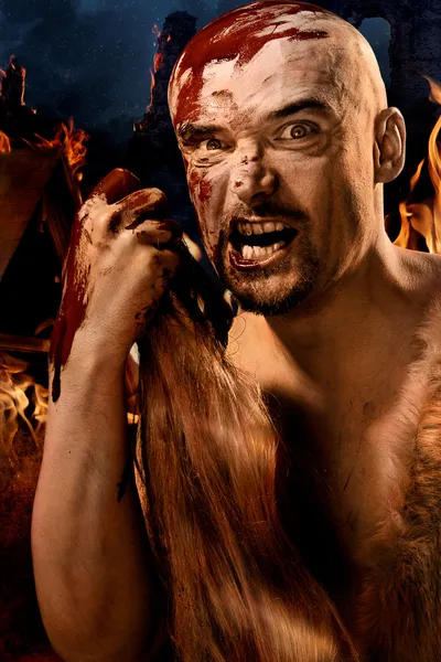 Angry barbarian — Stock Photo, Image