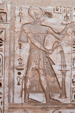 Antik Mısır hiyeroglif medinet habu oymacılık