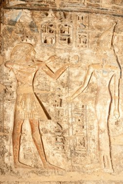 Antik Mısır hiyeroglif medinet habu oymacılık