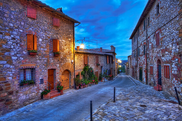 Beautiful small town of Montefollonico in Tuscany, Italy