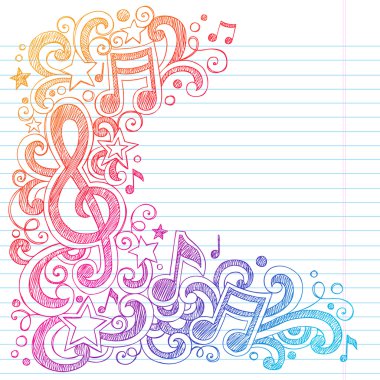 müzik notlar g nota anahtarı vektör