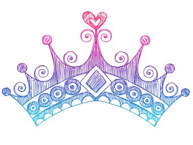 yarım yamalak royalty çizilmiş Prenses tacı taç