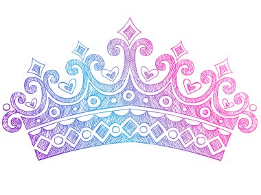 yarım yamalak royalty çizilmiş Prenses tacı taç