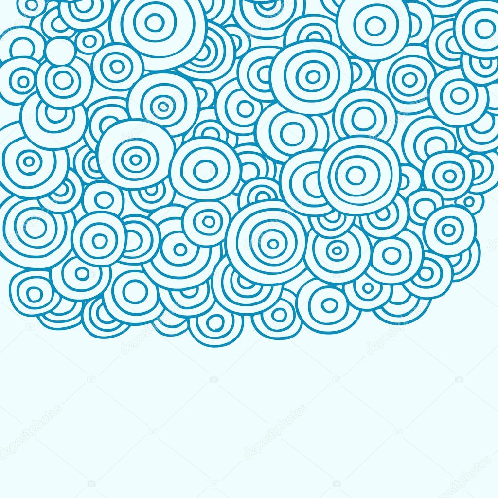 Hand-Drawn Psychedelic Abstract Groovy Doodle Circles