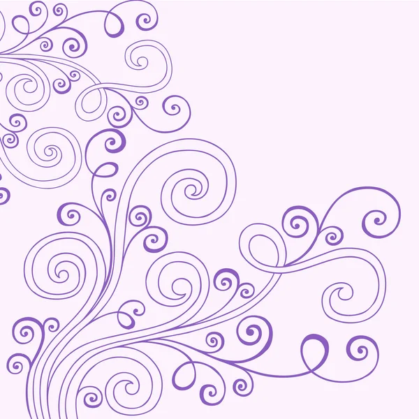 Hand-Drawn Sketchy Swirls Edge Border — Stock Vector