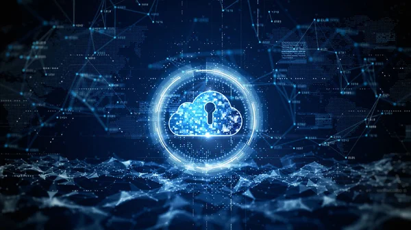 Cloud Computing Cyber Security Digital Data Digital Data Network Protection - Stock-foto