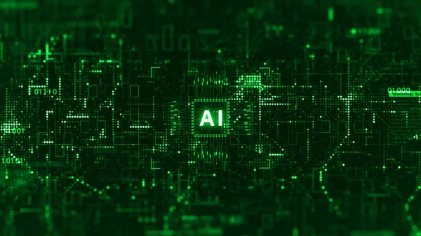 Inteligencia Artificial Visualización Del Concepto Tecnología Futura Conexión Transmisión Big — Foto de Stock