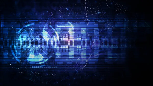 HUD Dijital hatlar, Teknoloji arka plan yüksek teknoloji veri bağlantısı konsepti, Teknoloji dijital veri iletimi, soyut özgeçmiş. 3d oluşturma
