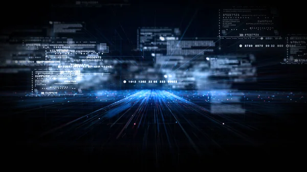 Digital Cyberspace Digital Data Network Connections Concept Transfer Digital Data — стоковое фото