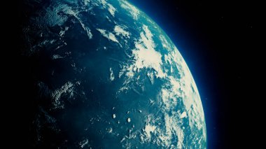 Uzaydan Gelen Dünya, Soyut Arkaplan 3D Hazırlama