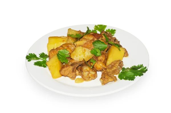 Pollo stufato di patate — Foto Stock