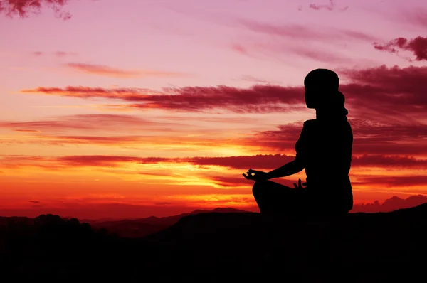 Yoga dell'alba — Foto Stock