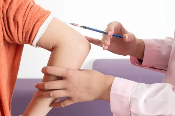 Close-up vaccination — Stock Photo, Image