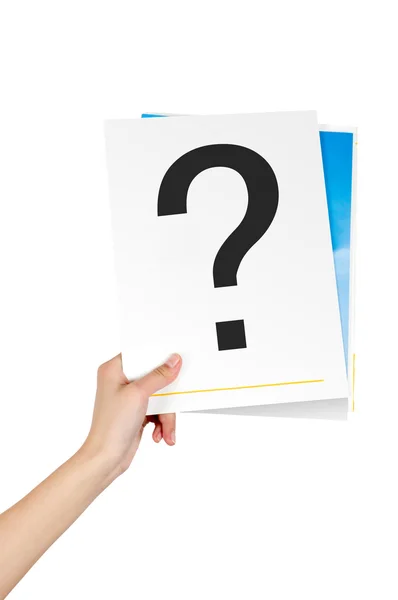 Hand question mark — Stock Photo, Image