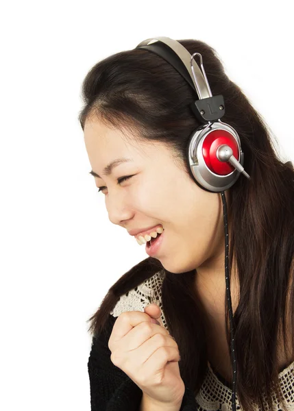 Woman singing — Stock Photo, Image