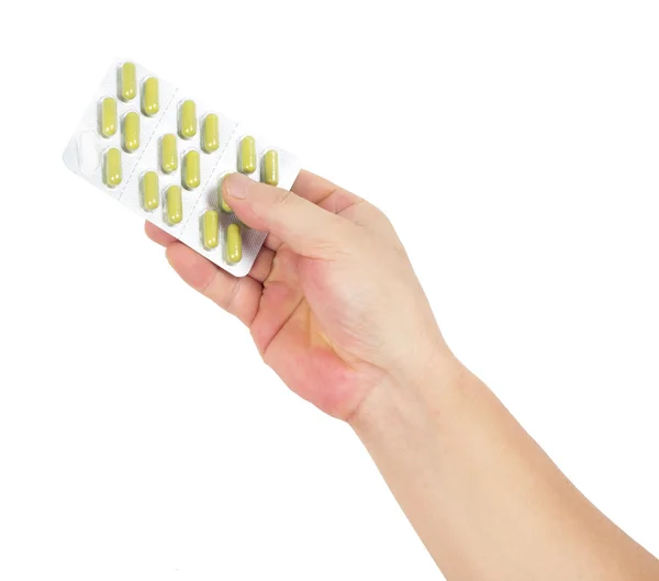 Hand capsules — Stock Photo, Image