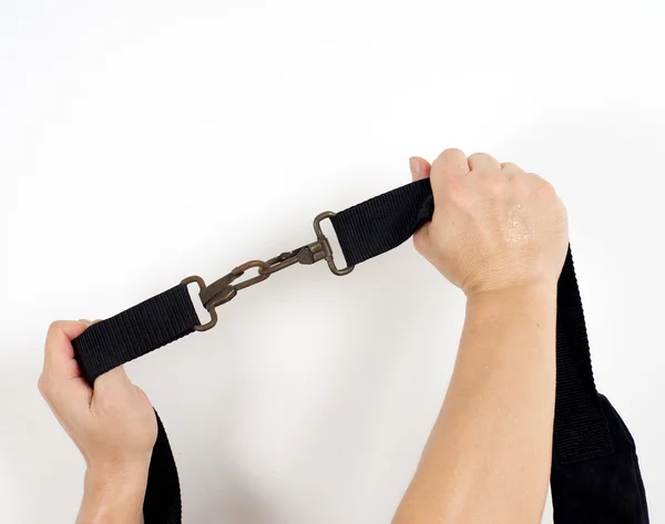 Hands and straps — Stock Photo, Image