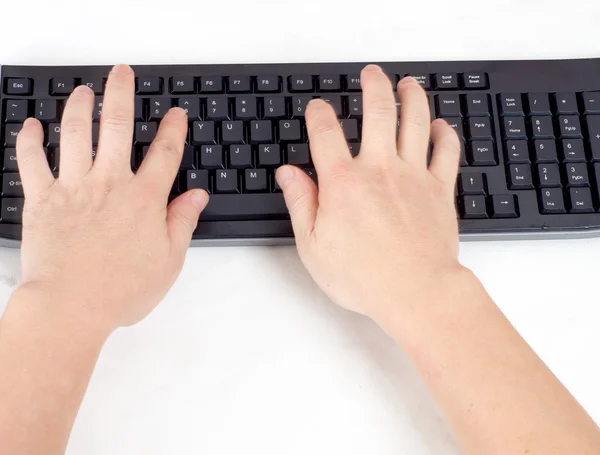 Escribir en el teclado . — Foto de Stock