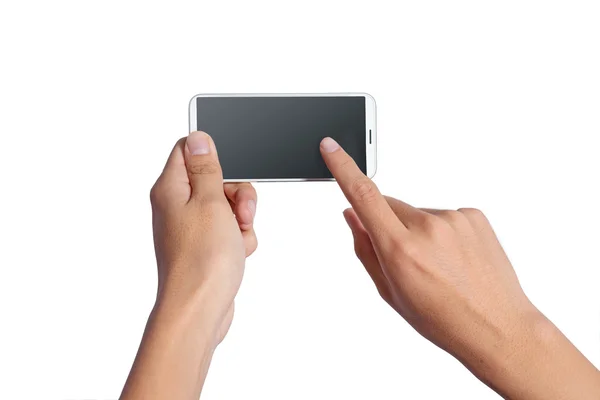 Erkek el ele tutuşan akıllı telefon