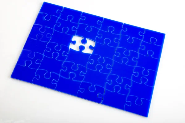 Jigsaw puzzle missing — Stock Photo, Image