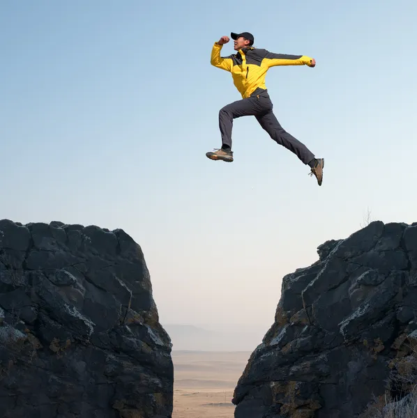 Man hoppar — Stockfoto