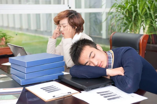Business people sleep pressure — Stock Photo, Image
