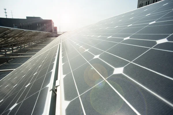 Closeup of polysilicon plate — Stock Photo, Image