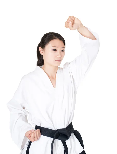 Female taekwondo athletes — Stock Photo, Image