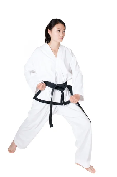 Female taekwondo athletes — Stock Photo, Image