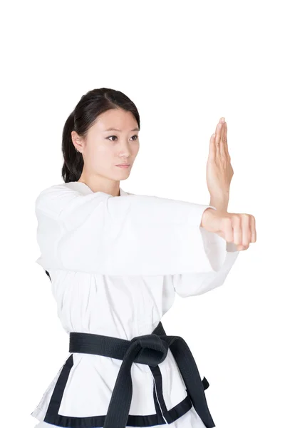 Female taekwondo athletes — Stock Photo, Image