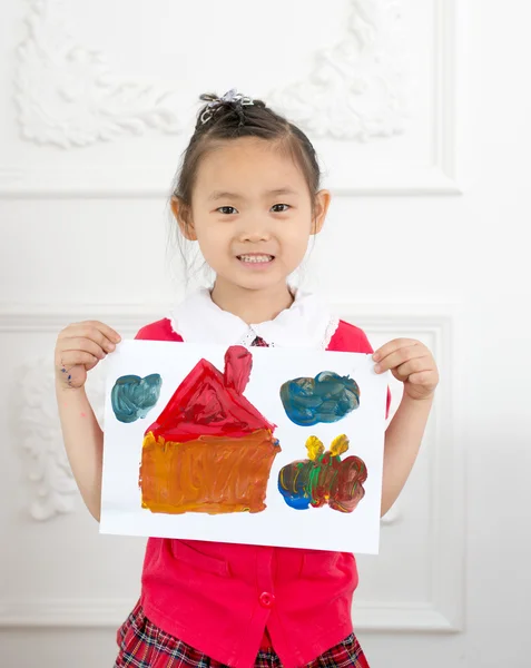 Malerei kleines Mädchen — Stockfoto