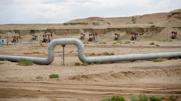 Close Crude Oil Pipeline — Stock Photo, Image