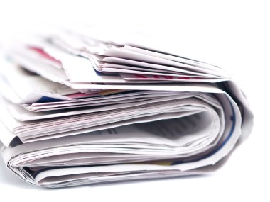 katlanmış ve izole gazetesi