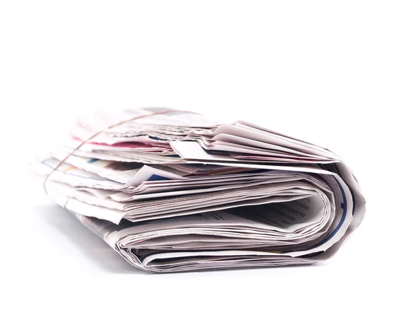 折り畳まれた分離された新聞 — ストック写真