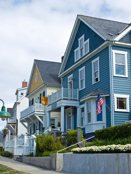 Fancy Homes Nestled in a Beach Front Community — Stock Photo, Image