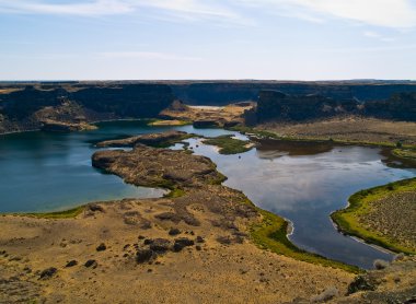 Kuru flats gulch kenarından river canyon gözden kaçırmak.