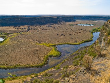 Kuru flats gulch kenarından river canyon gözden kaçırmak.