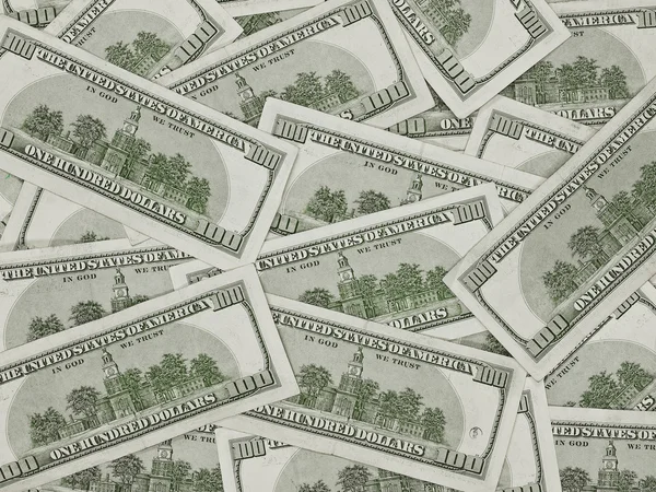 A Pile of Hundred Dollar Bills as a Money Background — Stock Photo, Image