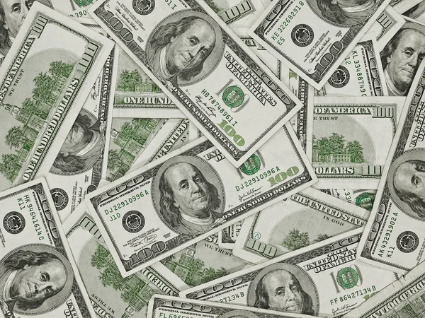 A Pile of Hundred Dollar Bills as a Money Background — Stock Photo, Image