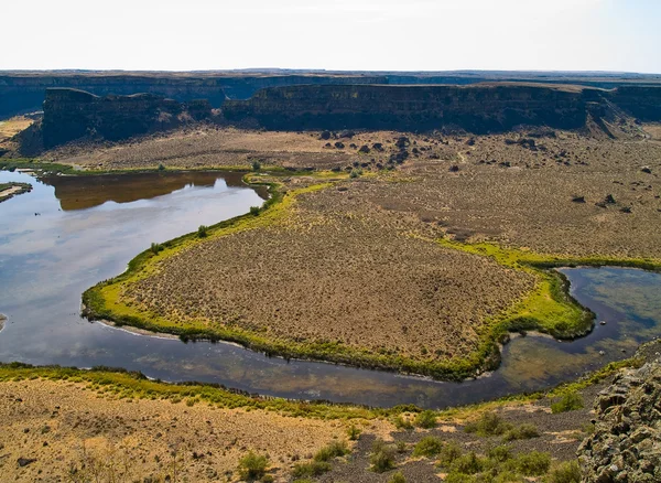 Vista desde el borde de las llanuras secas Gulch a River Canyon — Foto de Stock