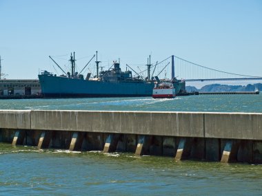 Pier 39 görüldüğü gibi golden gate Köprüsü