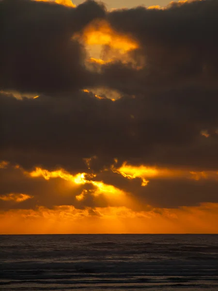 Golden Sunset at the Beach — Stock Photo, Image