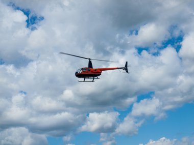 Helicopter in Flight clipart