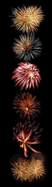 Firework Bursts Arranged in to the Number 1 — Stock Photo, Image