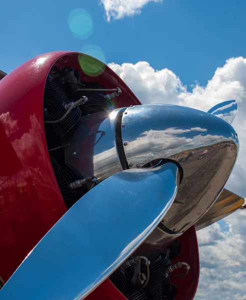 Detalhe de uma hélice de aeronave — Fotografia de Stock