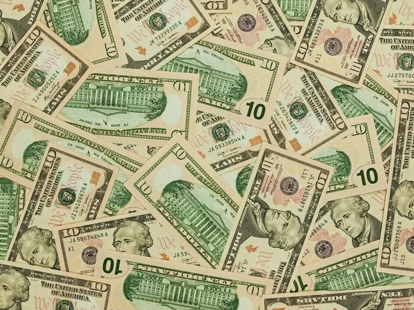 US Ten Dollar Bill fundo — Fotografia de Stock