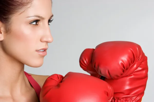 Mulher boxeadora — Fotografia de Stock