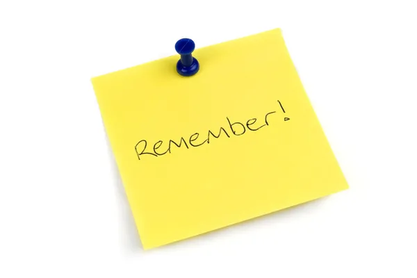 Remember Post It Note — Stock Photo, Image