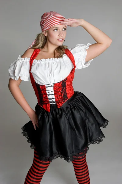 Pirate costume meisje — Stockfoto